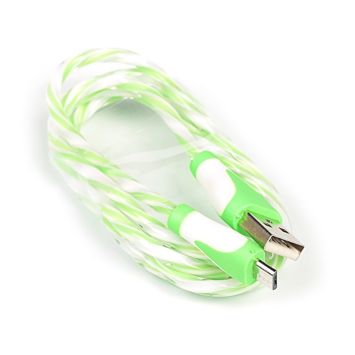 Провод для зарядки и передачи данных GAL 2655GN, USB - micro USB, 1 м, зеленый