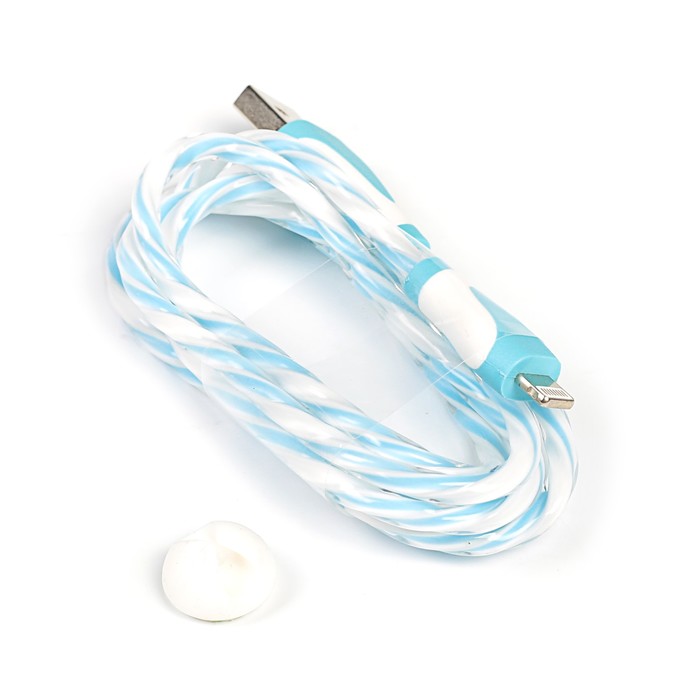 Провод для зарядки и передачи данных GAL 2656BL, USB - iPhone 5/6/7, 1 м, синий