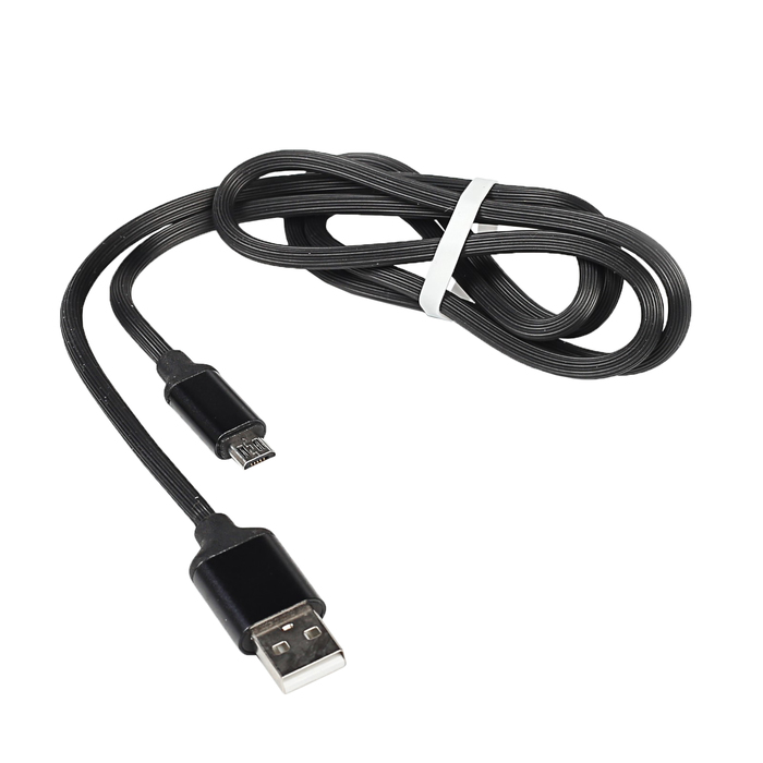 Провод для зарядки и передачи данных GAL 2825BK, USB - micro USB, 1 м, прорезиненный, черный
