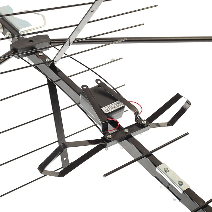 Антенна GAL AN-830a "Супер-дачник", наружная, активная, 25 дБ, DVB-T, DVB-T2, черная