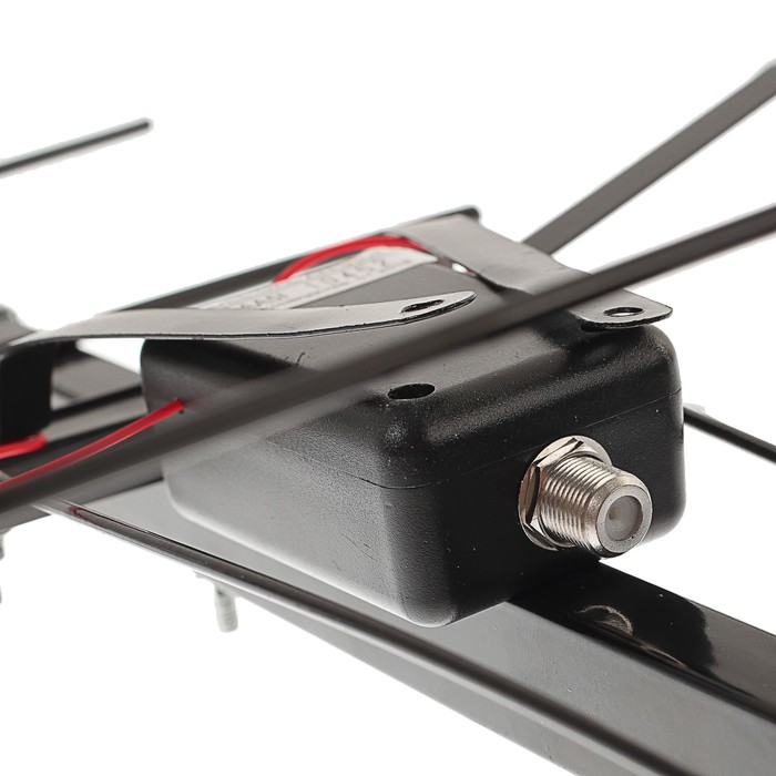 Антенна GAL AN-830a "Супер-дачник", наружная, активная, 25 дБ, DVB-T, DVB-T2, черная