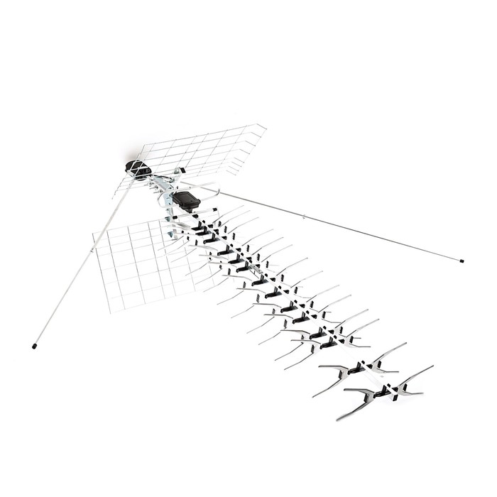 Антенна VIXTER КОМПЛЕКС КОМПАКТ AO-930 наружная, активная, 36 дБ, VHF/UHF/FM, серая