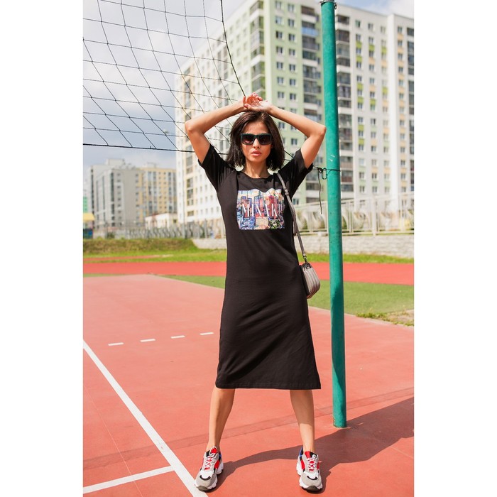 Платье женское MINAKU, "Город", размер 44, цвет чёрный