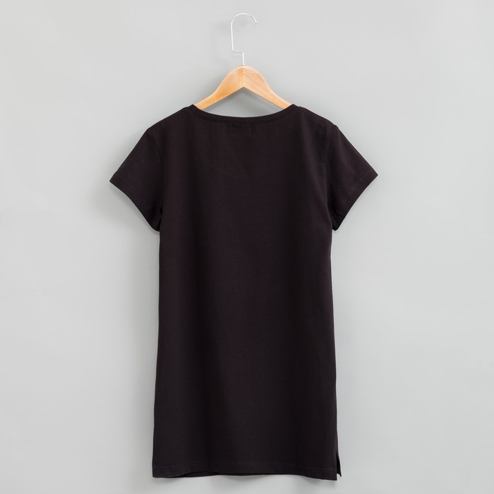 Футболка женская удлиненная MINAKU, "Город", размер 52, цвет чёрный