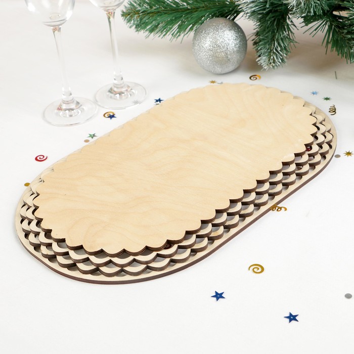 Поднос «Хрюши за столом», 37×22 см