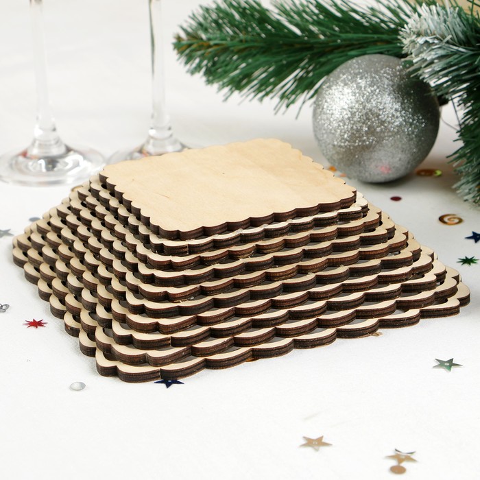 Сухарница «Хрюши за столом», 17,5×17,5×4 см