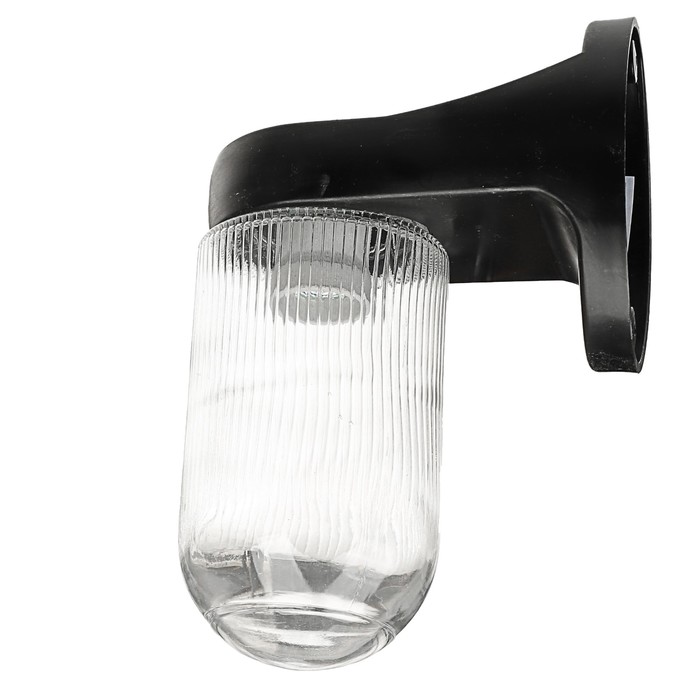 Светильник ЭЛЕТЕХ "Конус" 108х233 НБУ 06-60-02, проз./корпус черный, 220В, IP44, настенный