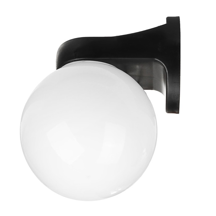 Светильник ЭЛЕТЕХ "Шар 180" НБУ 06-60-02, опал/корпус черный, 220 В, IP44, настенный