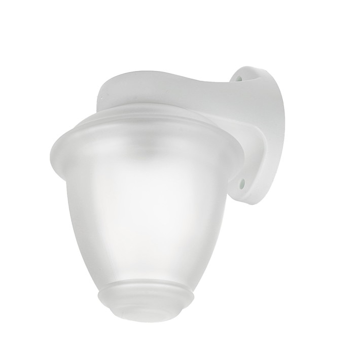 Светильник ЭЛЕТЕХ "Фонарь 1а" НБУ 06-60-02,проз.мат.глад./корп. бел., 220В,IP44, настенный