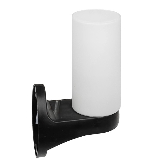 Светильник ЭЛЕТЕХ "Цилиндр 1" НБУ 06-60-02, опал матовый/корпус черн.,220В,IP44, настенный