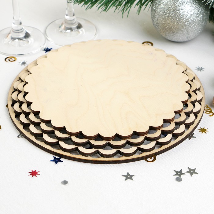 Поднос «Свинки», гжель, D = 20,8 см