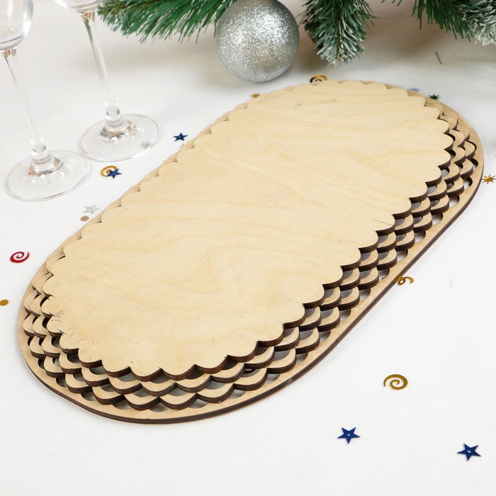 Поднос «Свинки в пионах», 37×22 см