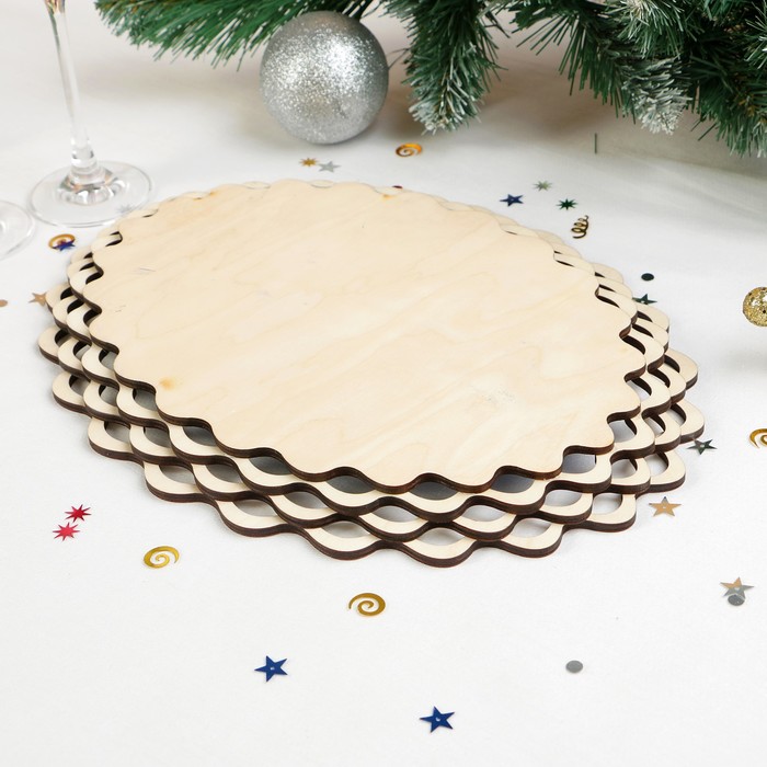 Поднос «Свинки», гжель, 33,5×24,8 см