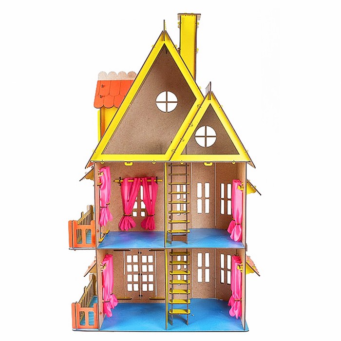 Сборная игрушка "Кукольный домик" розовый