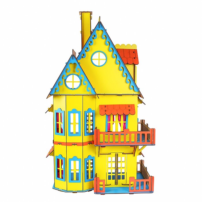 Сборная игрушка "Кукольный домик" жёлтый