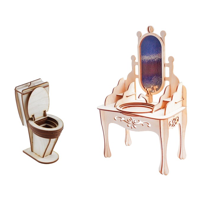 Мебель для больших кукол до 30см «Туалетная комната»