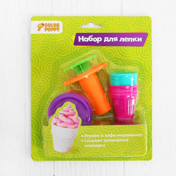 Набор для лепки "Мороженое", тесто 25г, аксессуары 637010