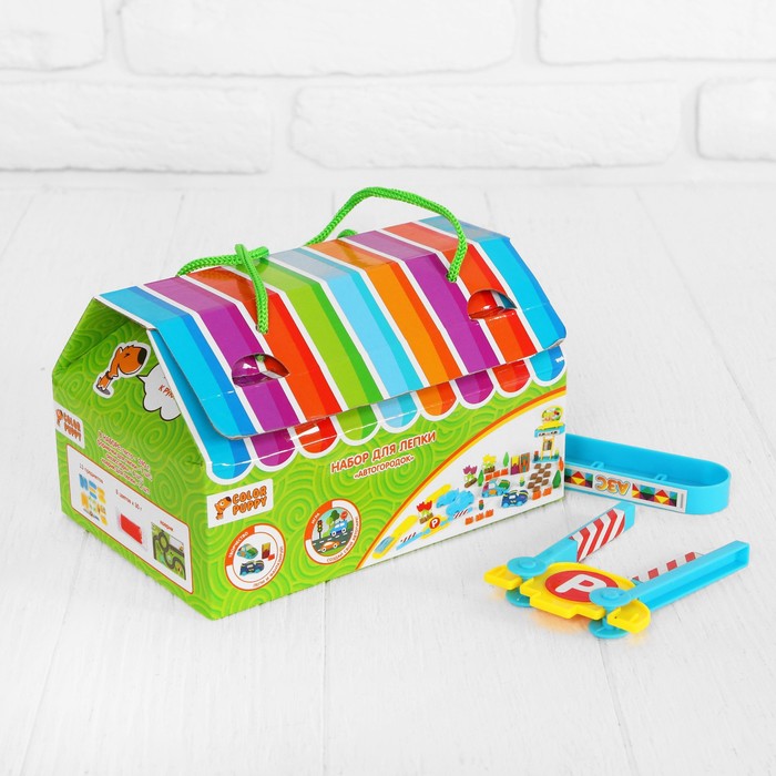 Набор для лепки "Автогородок", тесто 240 г, аксессуары