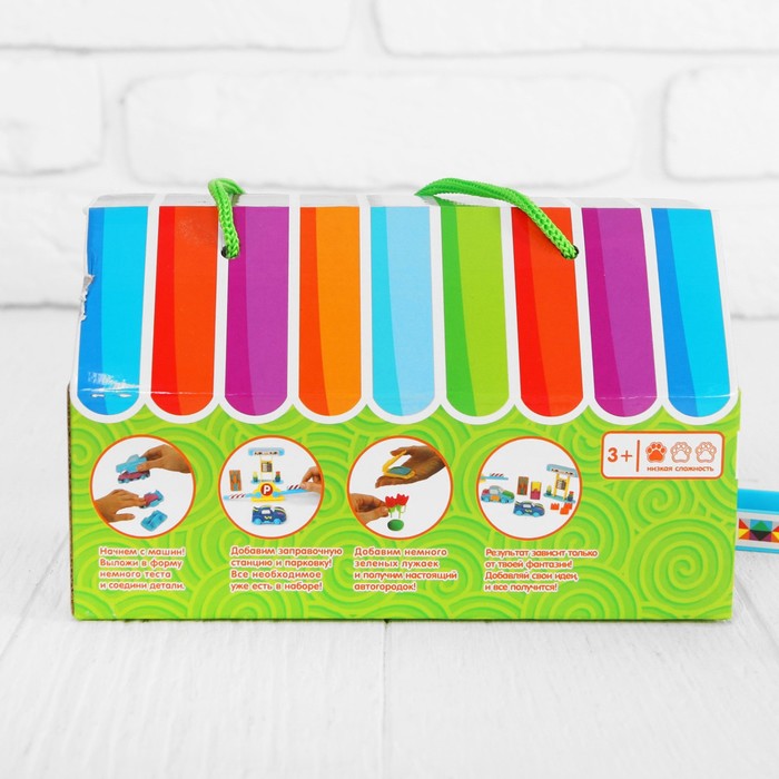 Набор для лепки "Автогородок", тесто 240 г, аксессуары