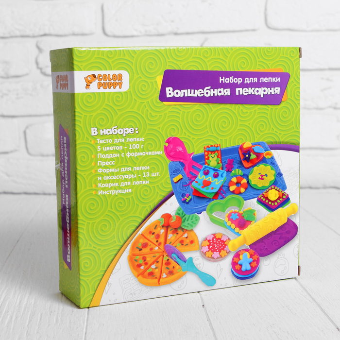 Набор для лепки "Волшебная пекарня", тесто 100г, аксессуары