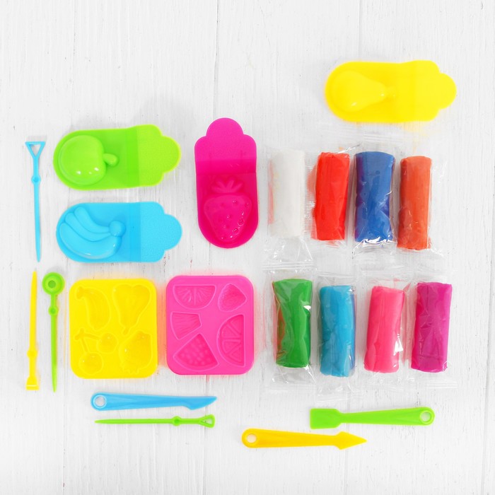 Набор для лепки "Фруктовый рай", тесто 230 г, аксессуары