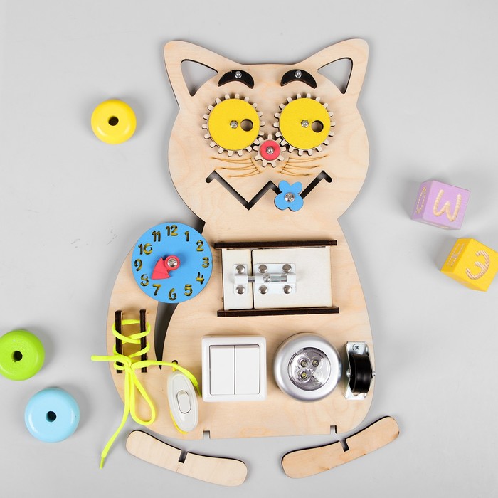 Развивающая доска Бизиборд "Бизи-Кот"