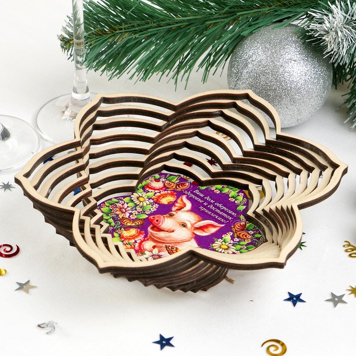 Сухарница «Свинка», ваш дом оберегаю!, 19×19×4 см