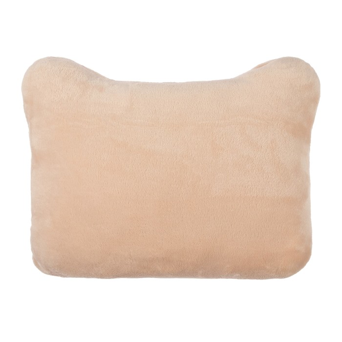 Подушка "Этель" Медведь бежевая, 100% П/Э, велсофт