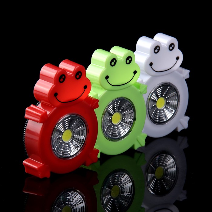 Ночник «Лягушонок», LED, пластик, 3 × ААА, 7 × 2,3 × 9,5 см, МИКС