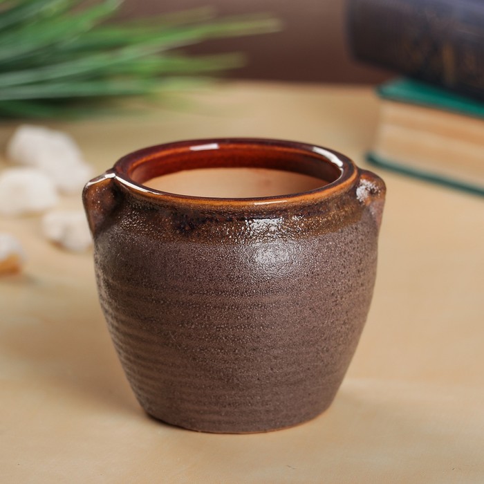 Кашпо керамическое "Бочонок" 8*9*6 см