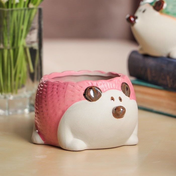 Кашпо керамическое "Ёжик" 13*10*7 см