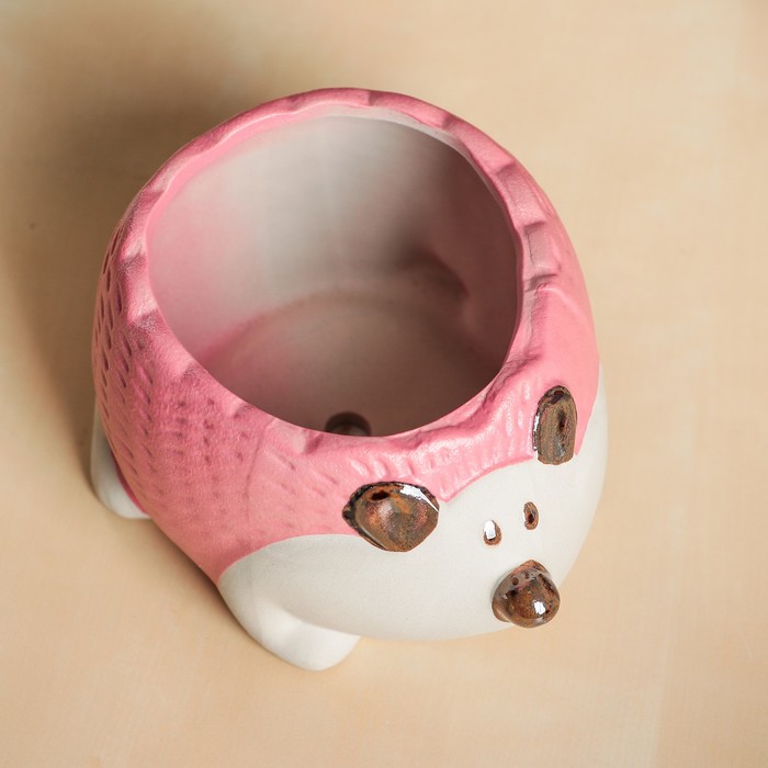 Кашпо керамическое "Ёжик" 13*10*7 см