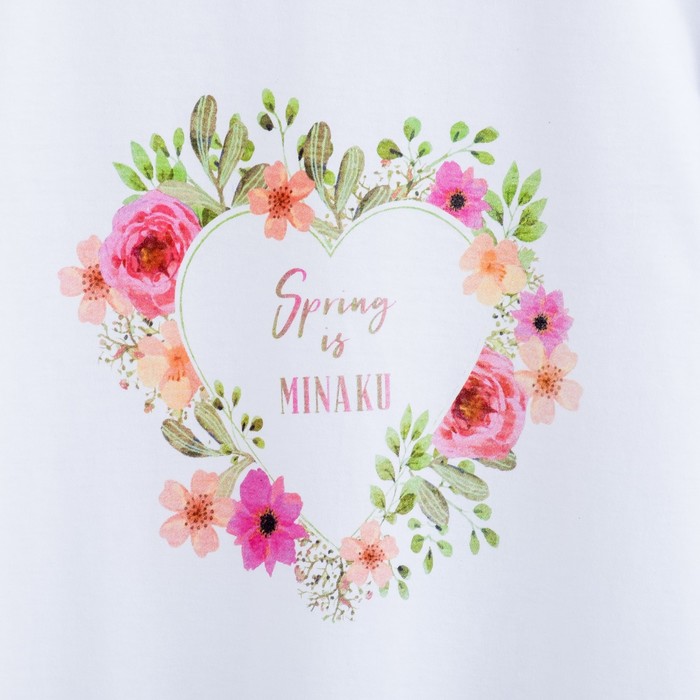 Футболка женская MINAKU, "Spring", размер 44, цвет белый