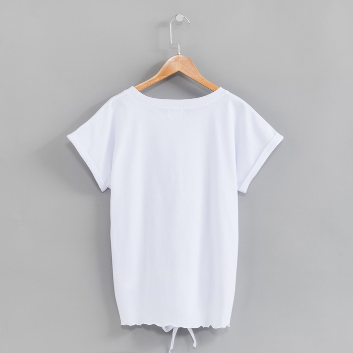 Футболка женская на завязках MINAKU, "Волшебная", размер 46, цвет белый