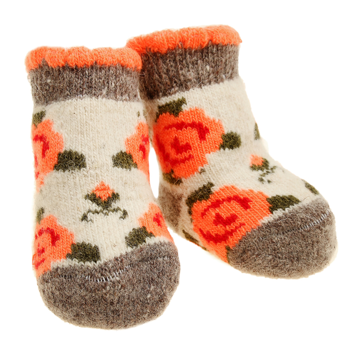 Носки детские шерстяные "Пион", цвет белый, размер 12