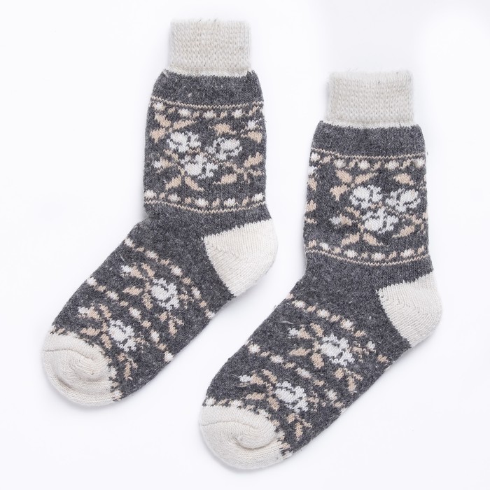 Носки женские шерстяные "Весна", цвет бежевый, размер 25