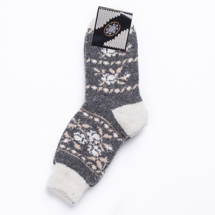 Носки женские шерстяные "Весна", цвет бежевый, размер 25