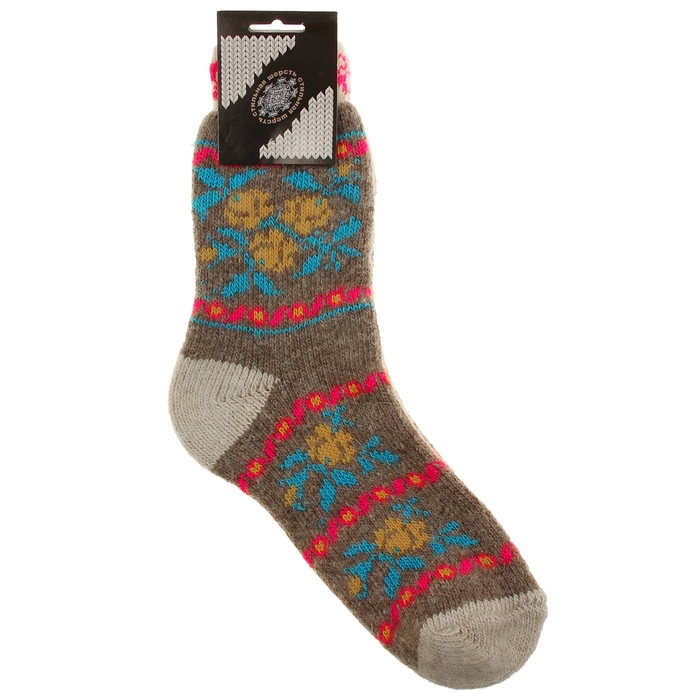 Носки женские шерстяные "Весна", цвет бежевый, размер 25