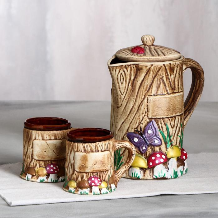 Молочный набор 3 предмета "Пенёк" 2 л, 0,35 л