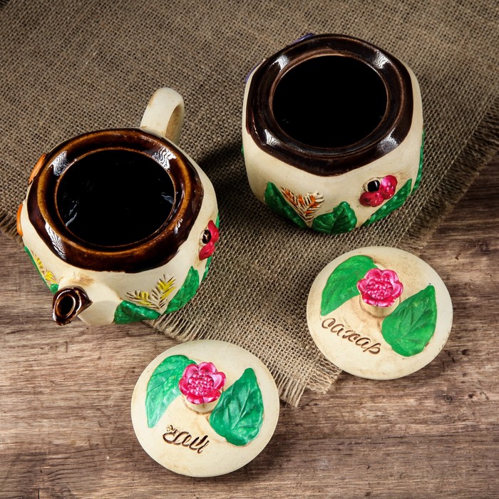 Набор чайный 2 предмета "Гранат" цветной, по 0,5 л