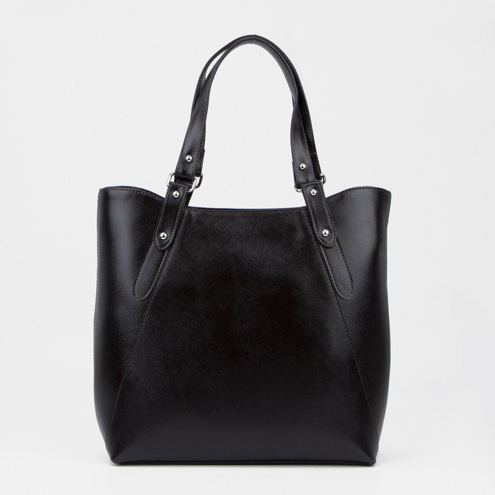 Сумка женская, отдел с перегородкой на молнии, наружный карман, сафьян шик, цвет коричневый