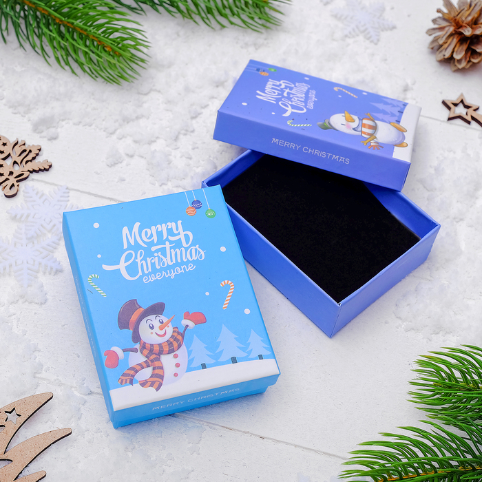 Коробочка новогодняя под набор "Счастливого Рождества" 7*9*3,5см, рис МИКС