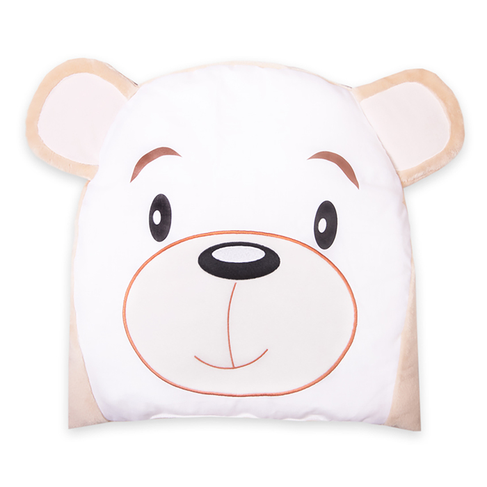 Подушка декоративная "Умка" 40х38, цвет бежевый, бязь, велюр 551