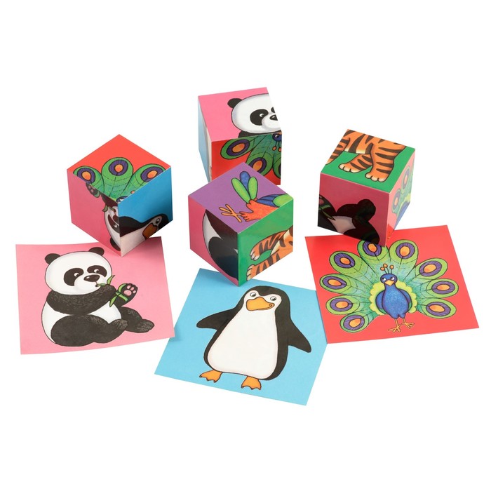 Кубики 4 шт. "Зоопарк" 26639