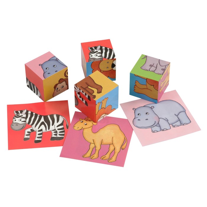 Кубики 4 шт. "В жаркой Африке" 26644