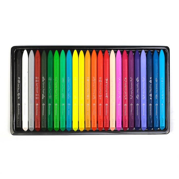 Мелки восковые 24цв Deli EC20020 Color Emotion, трехгранные