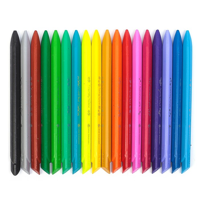 Мелки восковые 18цв Deli EC20010 Color Emotion, трехгранные