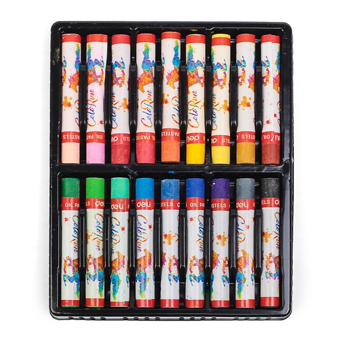 Мелки восковые 18цв Deli ColoRun EC20210 картон.кор, европодвес