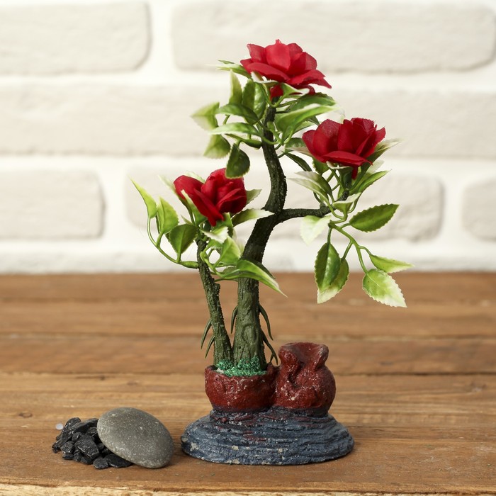 Бонсай "Деревце с розочками" МИКС 6,5*10*20 см
