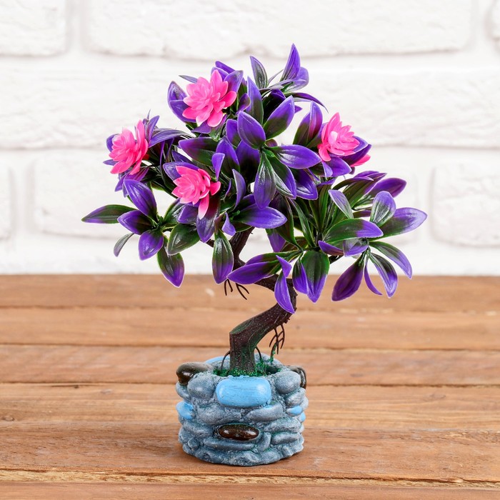 Бонсай "Деревце с цветами" МИКС 8*8*23 см